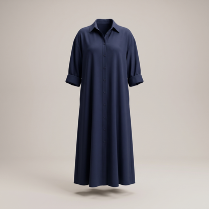 Ivy Button Dress - Black