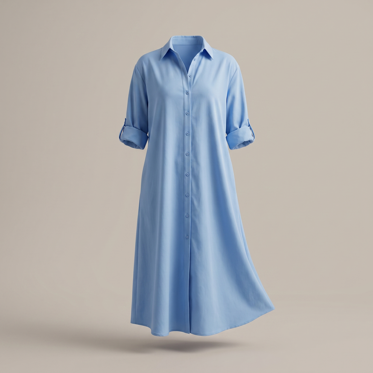 Ivy Button Dress - Blue
