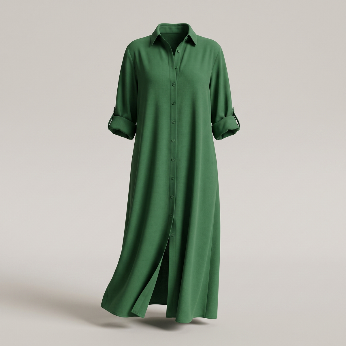 Ivy Button Dress - Green
