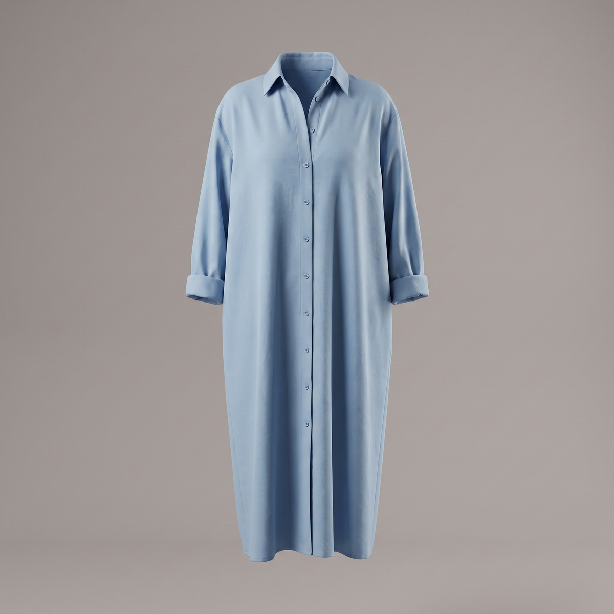 Ivy Button Dress - Ice Blue