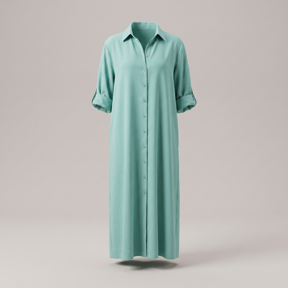 Ivy Button Dress - Turquoise