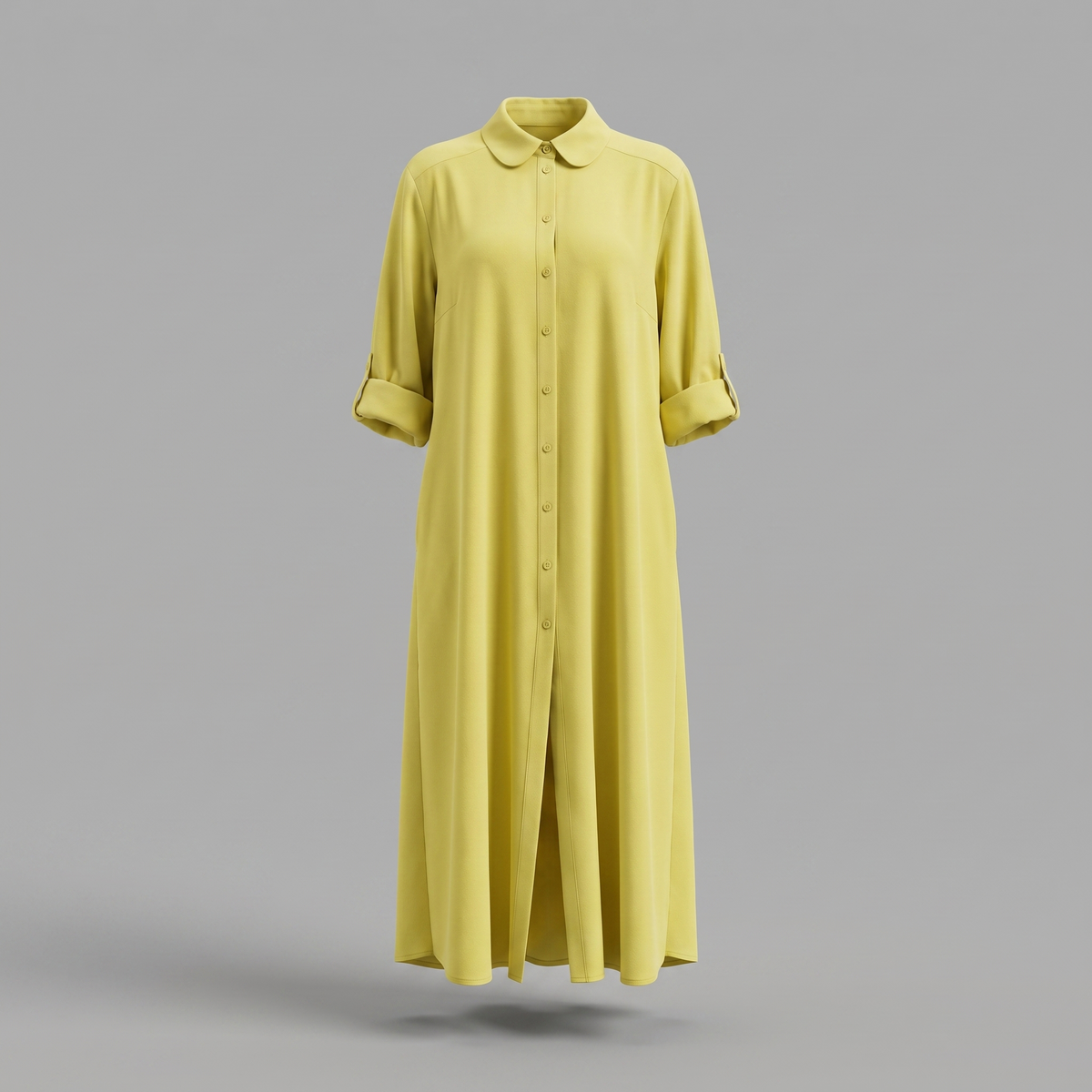 Ivy Button Dress - Yellow
