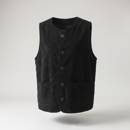 Jane Corduroy Cardigan - Black