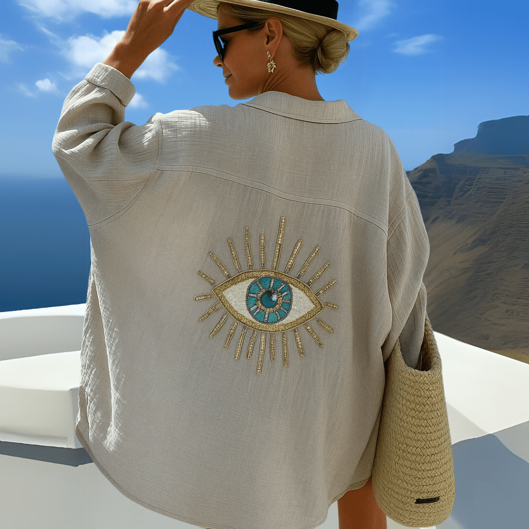 Jasmine Mykonos Blouse - Khaki