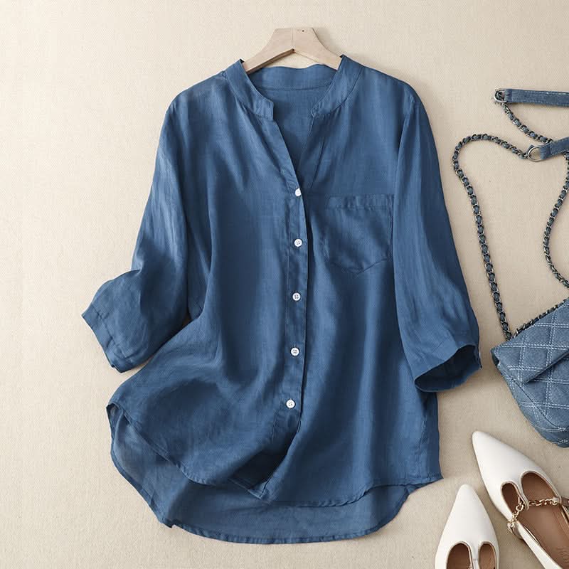 Julia Linen Shirt - Blue