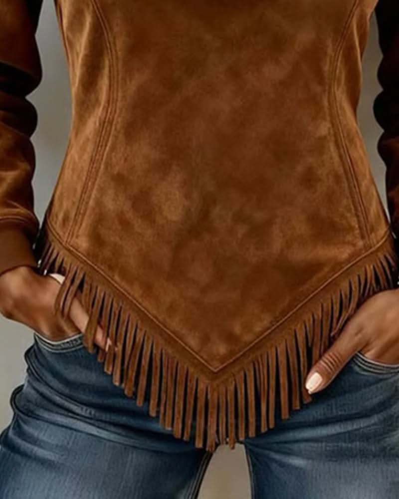 Julian Suede-Look Sweater