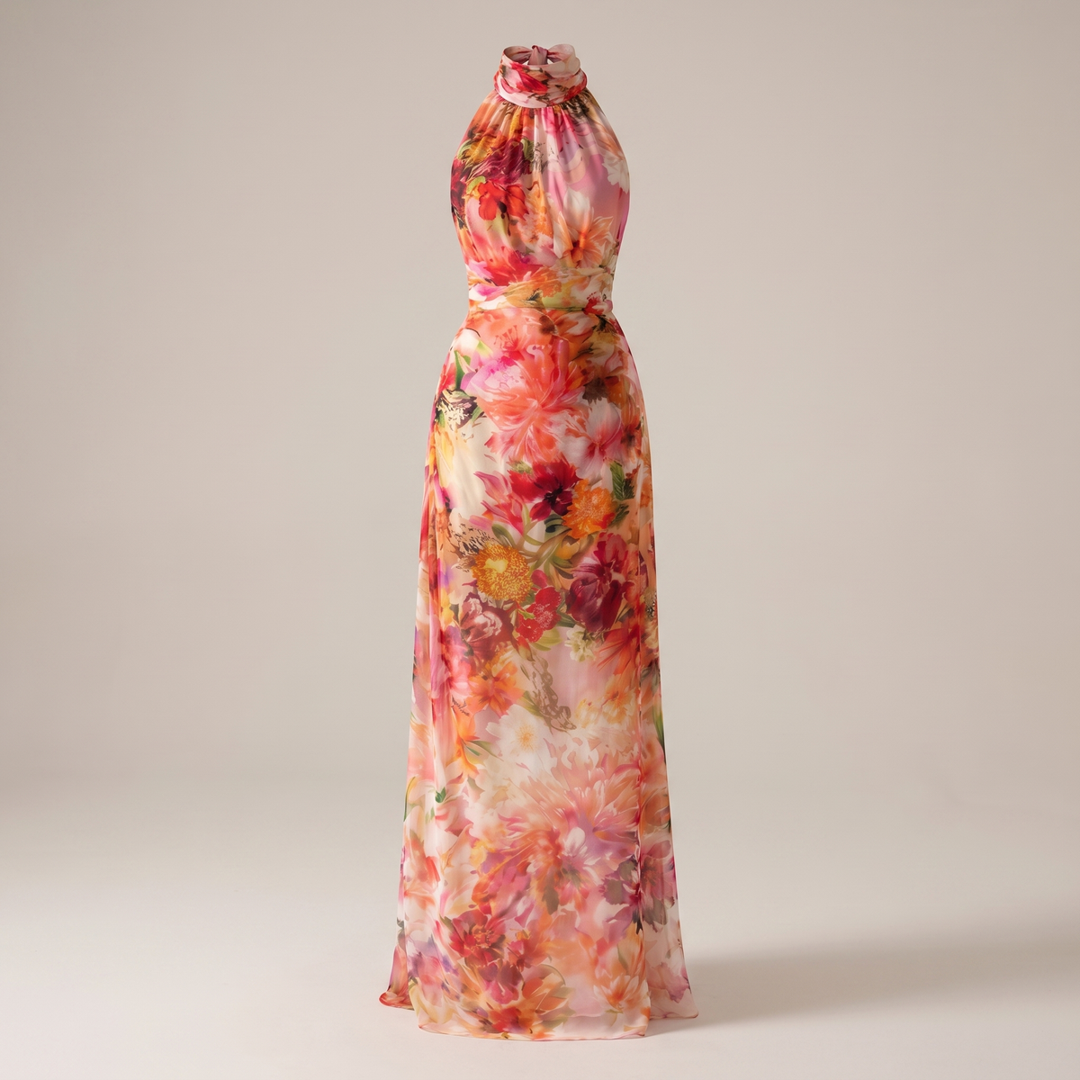 Julienne Flowing Maxi Dress - Orange