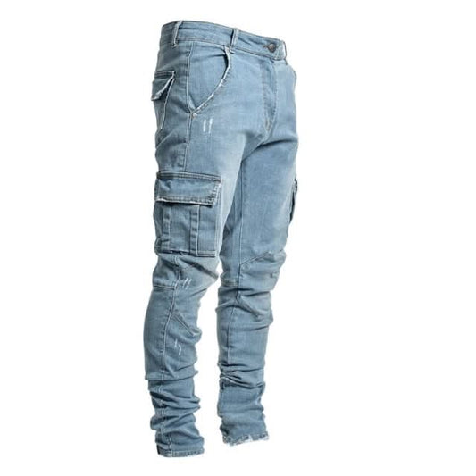 Kai Street Cargo Jeans - Blue