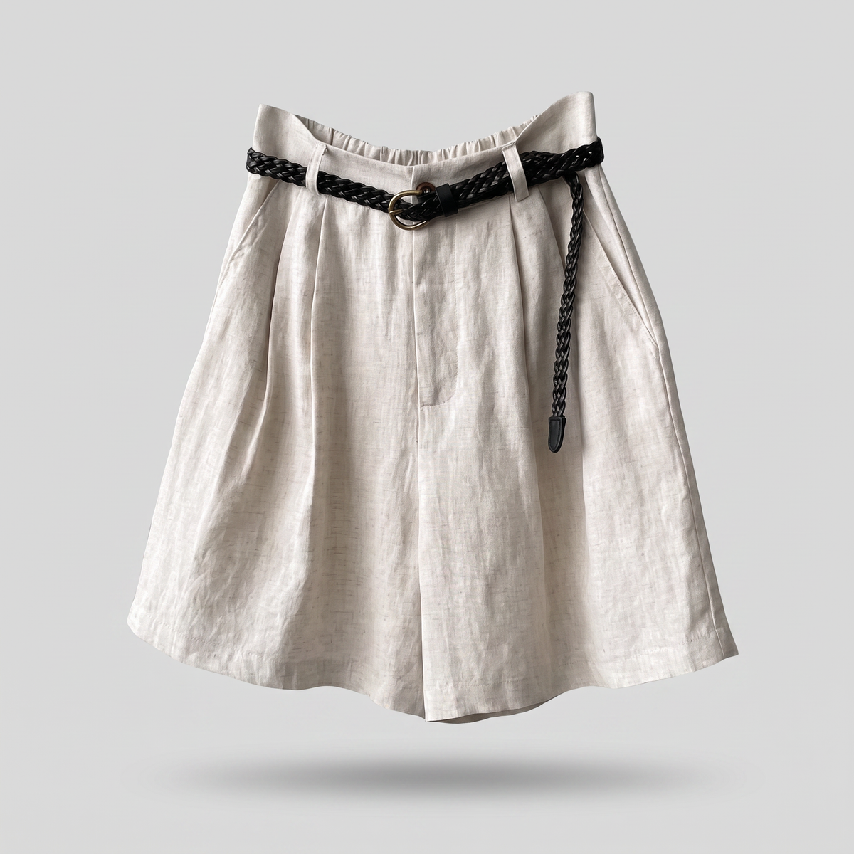 Kayla Linen Shorts - Beige