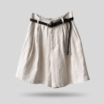 Kayla Linen Shorts - Beige