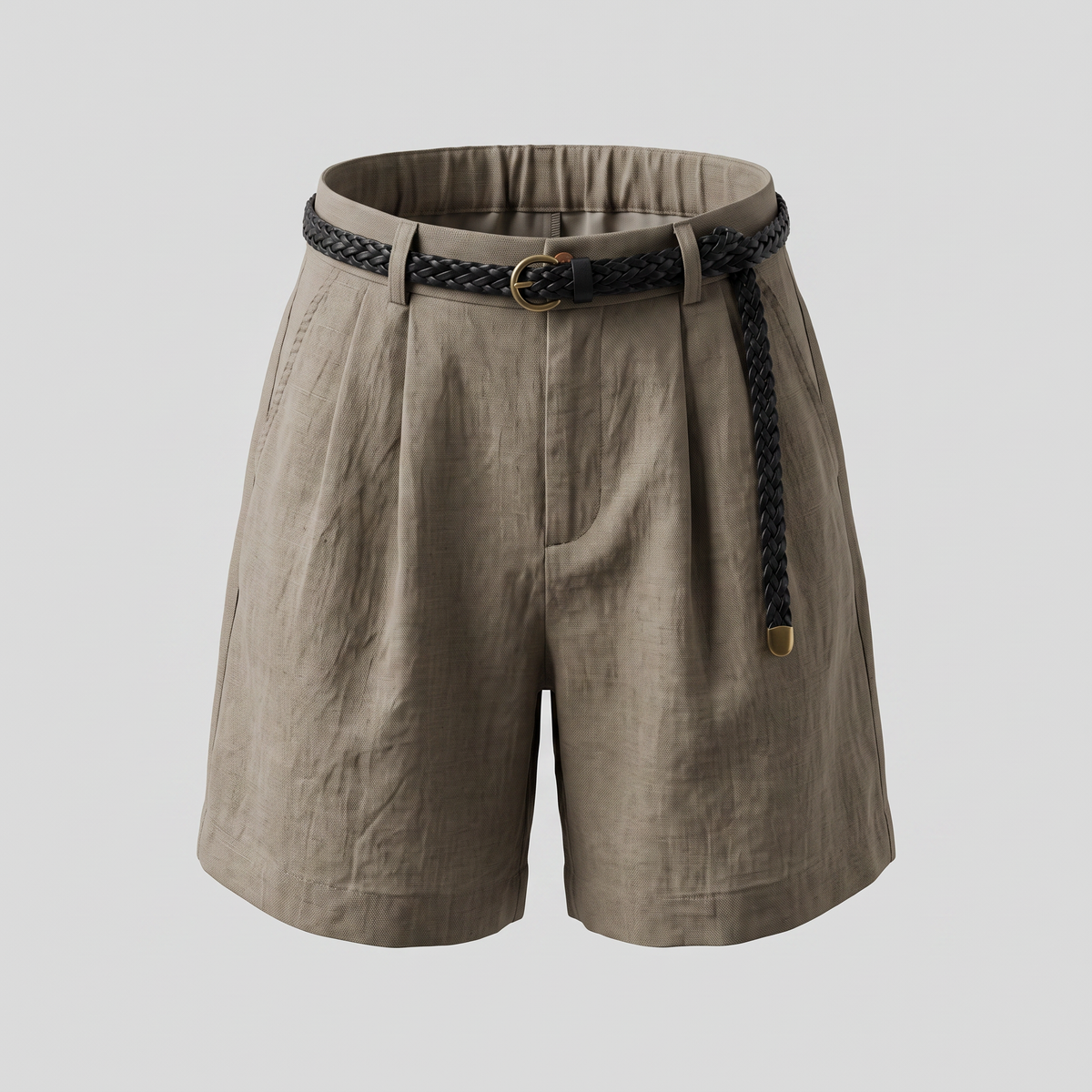 Kayla Linen Shorts - Grey