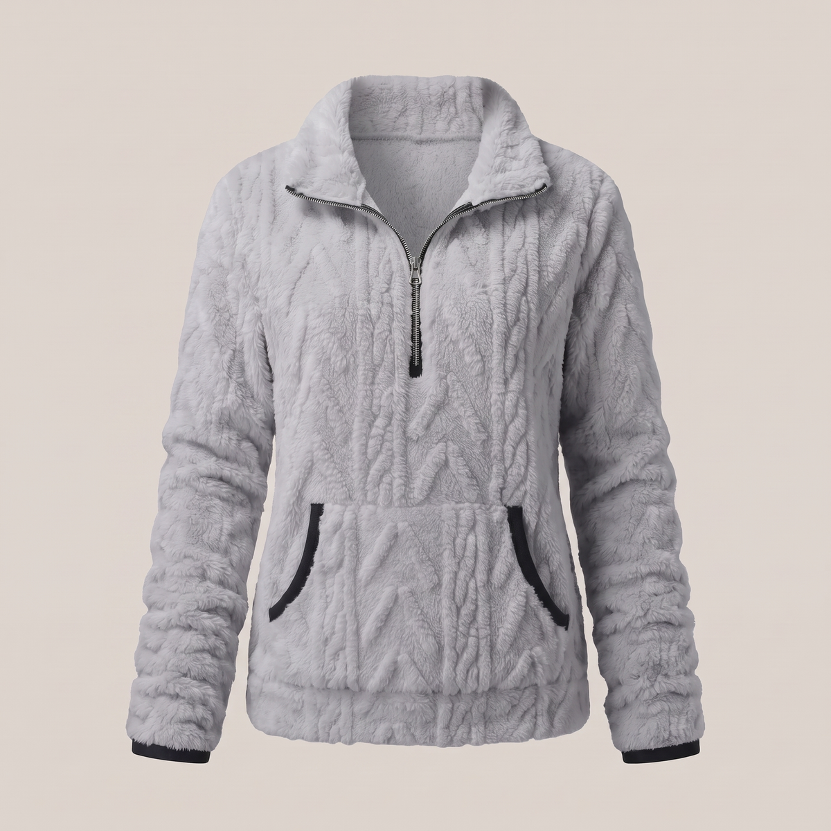 Kelora Quarter-Zip Sweater - Grey