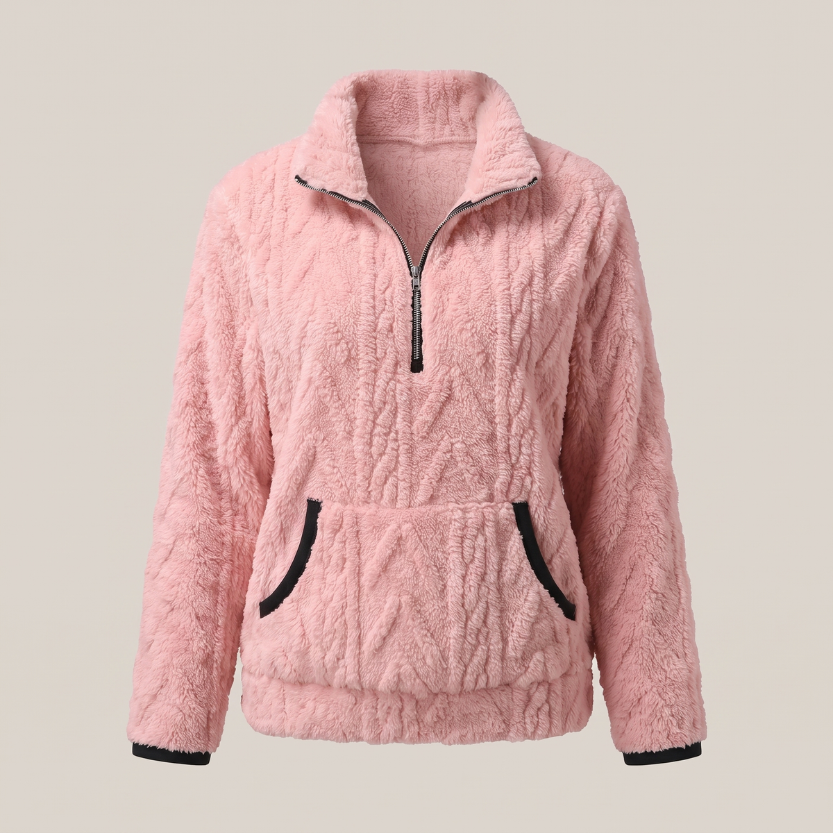 Kelora Quarter-Zip Sweater - Pink