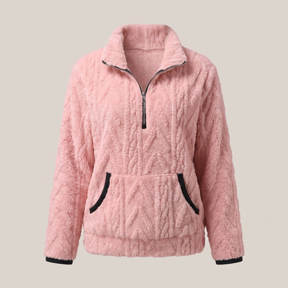 Kelora Quarter-Zip Sweater - Pink
