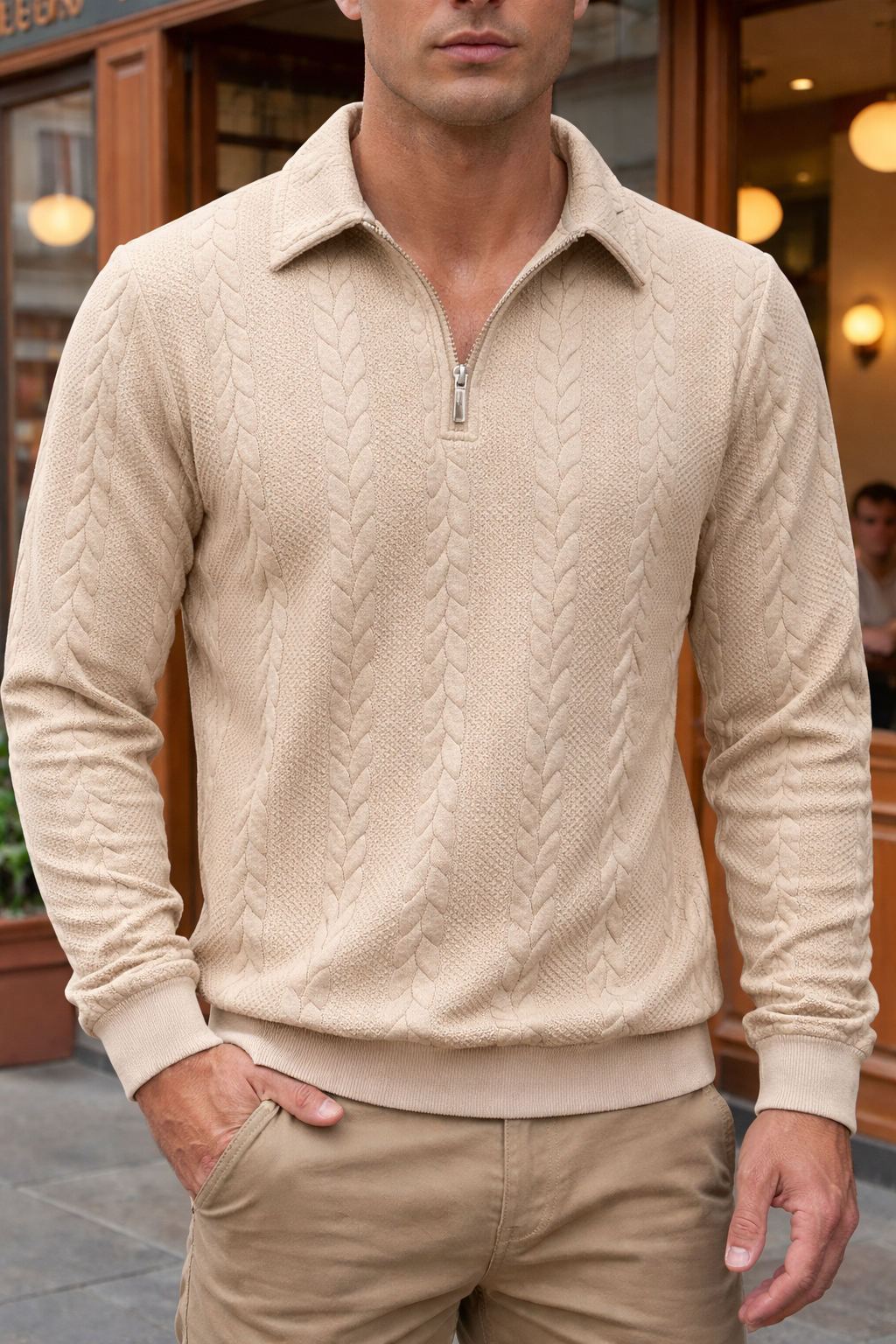 Kenslow Quarter Zip - Khaki