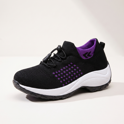 Kestermere Air-Knit Comfort Trainers - Black Purple