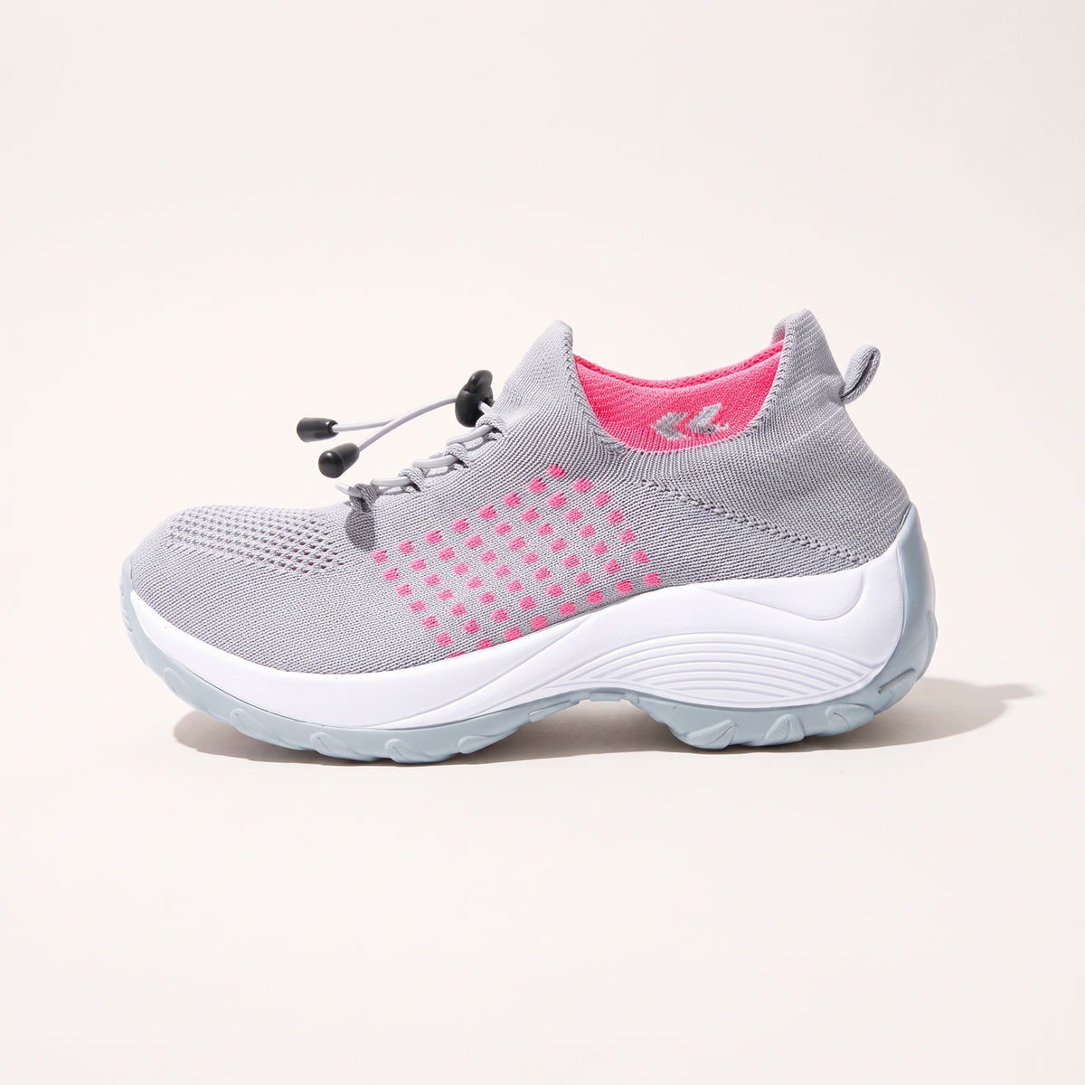 Kestermere Air-Knit Comfort Trainers - Grey Pink
