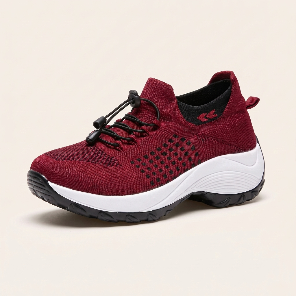 Kestermere Air-Knit Comfort Trainers - Red Black