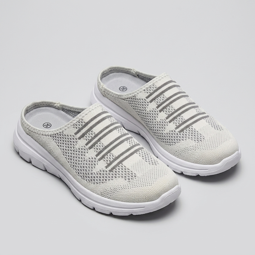 Keswick Breathable Mesh Slip-On Trainers - Beige