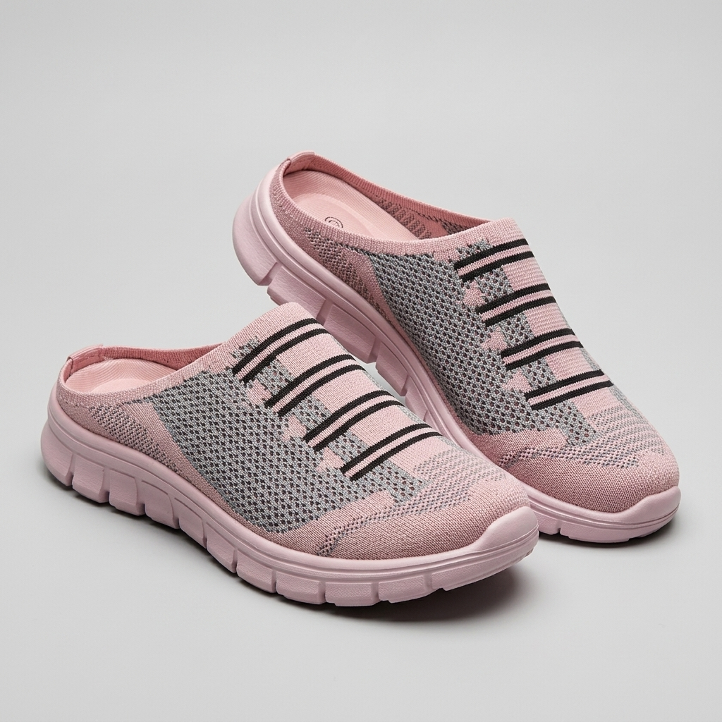 Keswick Breathable Mesh Slip-On Trainers - Pink