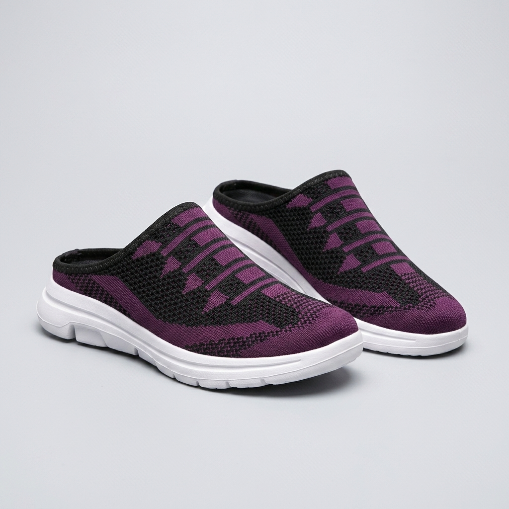 Keswick Breathable Mesh Slip-On Trainers - Purple