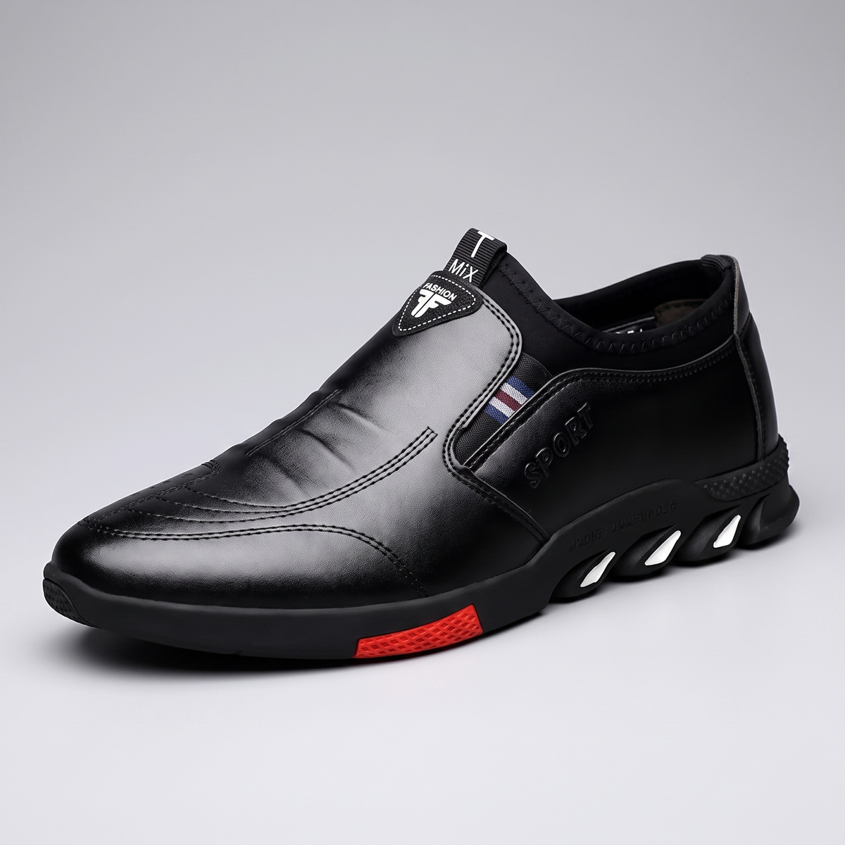 Kingsbridge Leather-Look Comfort Shoes - Black
