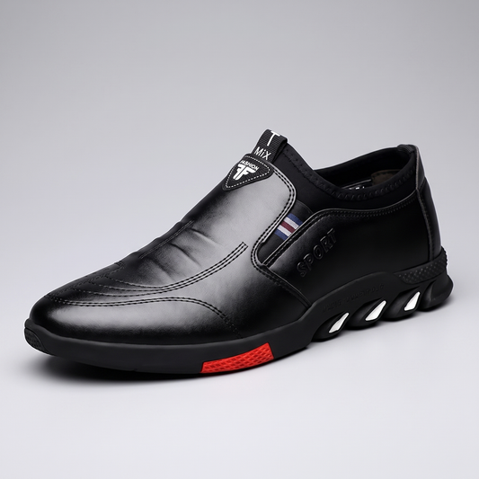Kingsbridge Leather-Look Comfort Shoes - Black