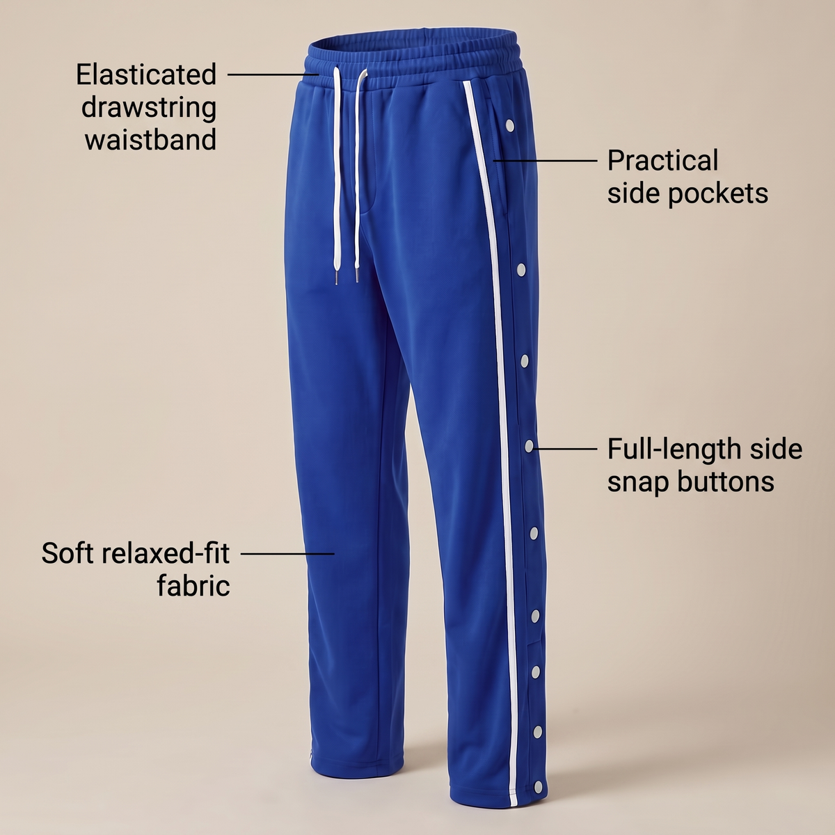 Kingsbury Wide-Leg Street Trousers