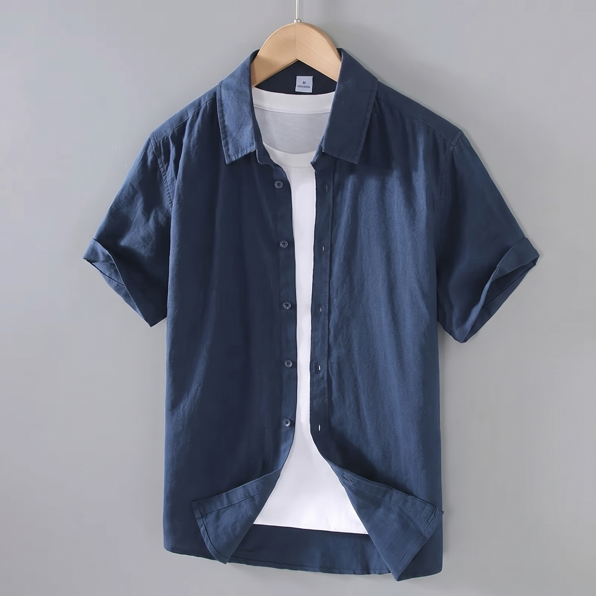 Kingsmead Breathable Cotton Shirt - Navy