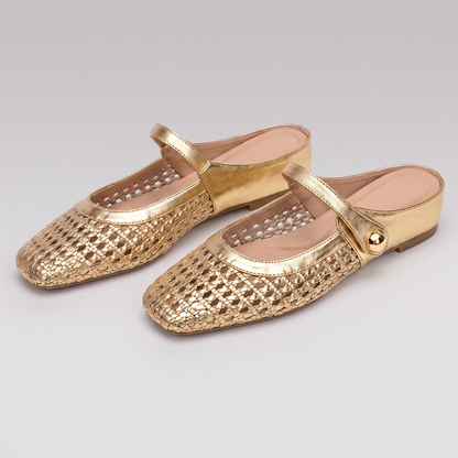 Kirkstone Braided Comfort Clogs - Gold