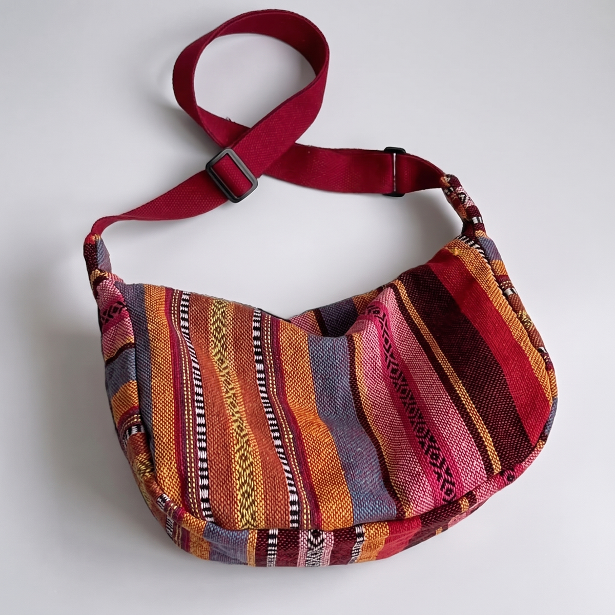 La Boheme Patterned Crossbody Bag - Sunfire Stripes
