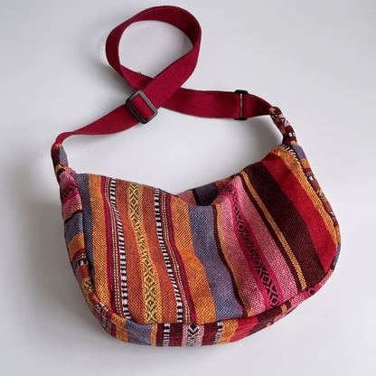 La Boheme Patterned Crossbody Bag - Sunfire Stripes