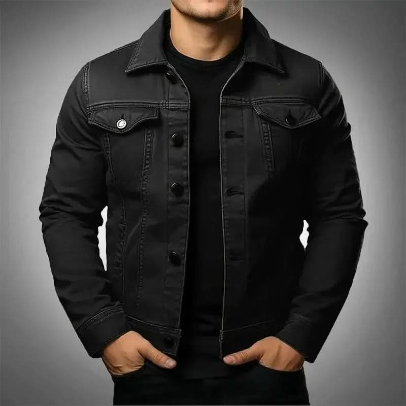 Langley Relaxed Denim Jacket - Black
