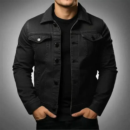 Langley Relaxed Denim Jacket - Black