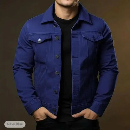 Langley Relaxed Denim Jacket - Dark Blue