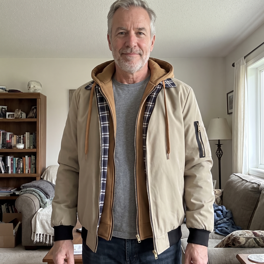 Layered Hood Quilted Jacket