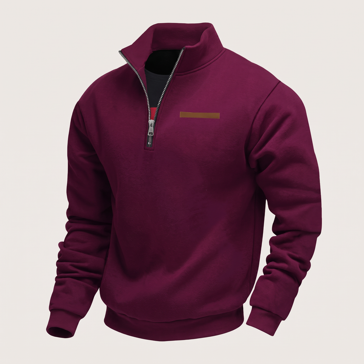 Lennox Fleece Sweatshirt - Dark Red