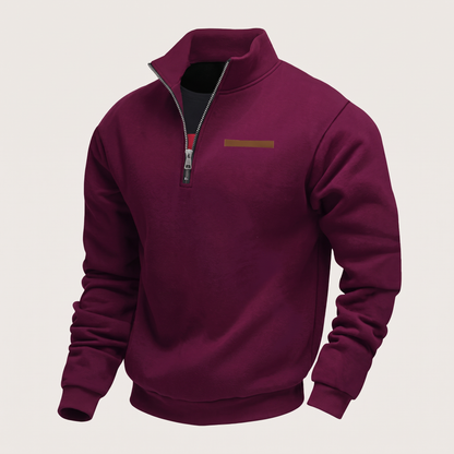 Lennox Fleece Sweatshirt - Dark Red