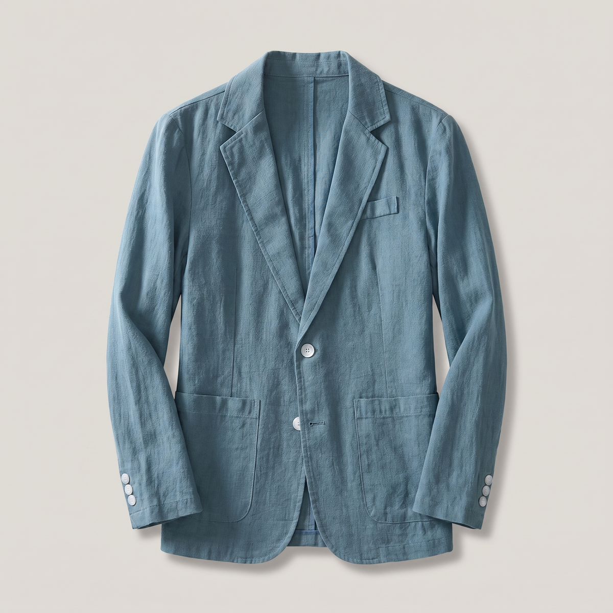 Lennox Linen Jacket - Blue