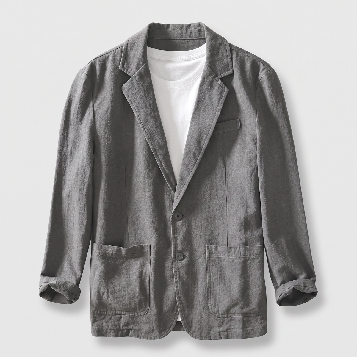 Lennox Linen Jacket - Grey
