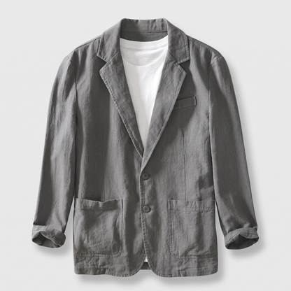 Lennox Linen Jacket - Grey