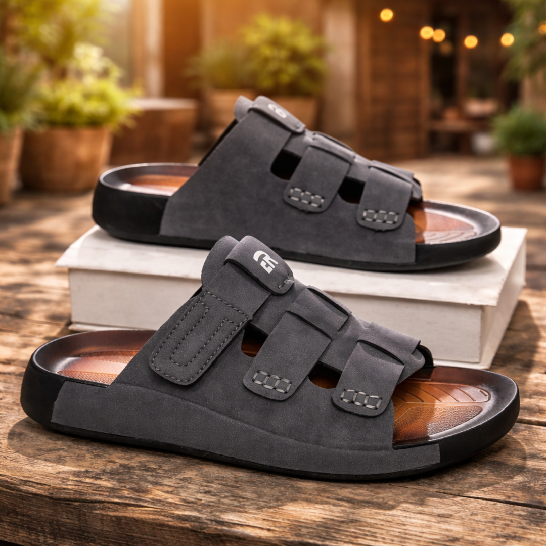 Leo Comfort Slides - Dark Grey