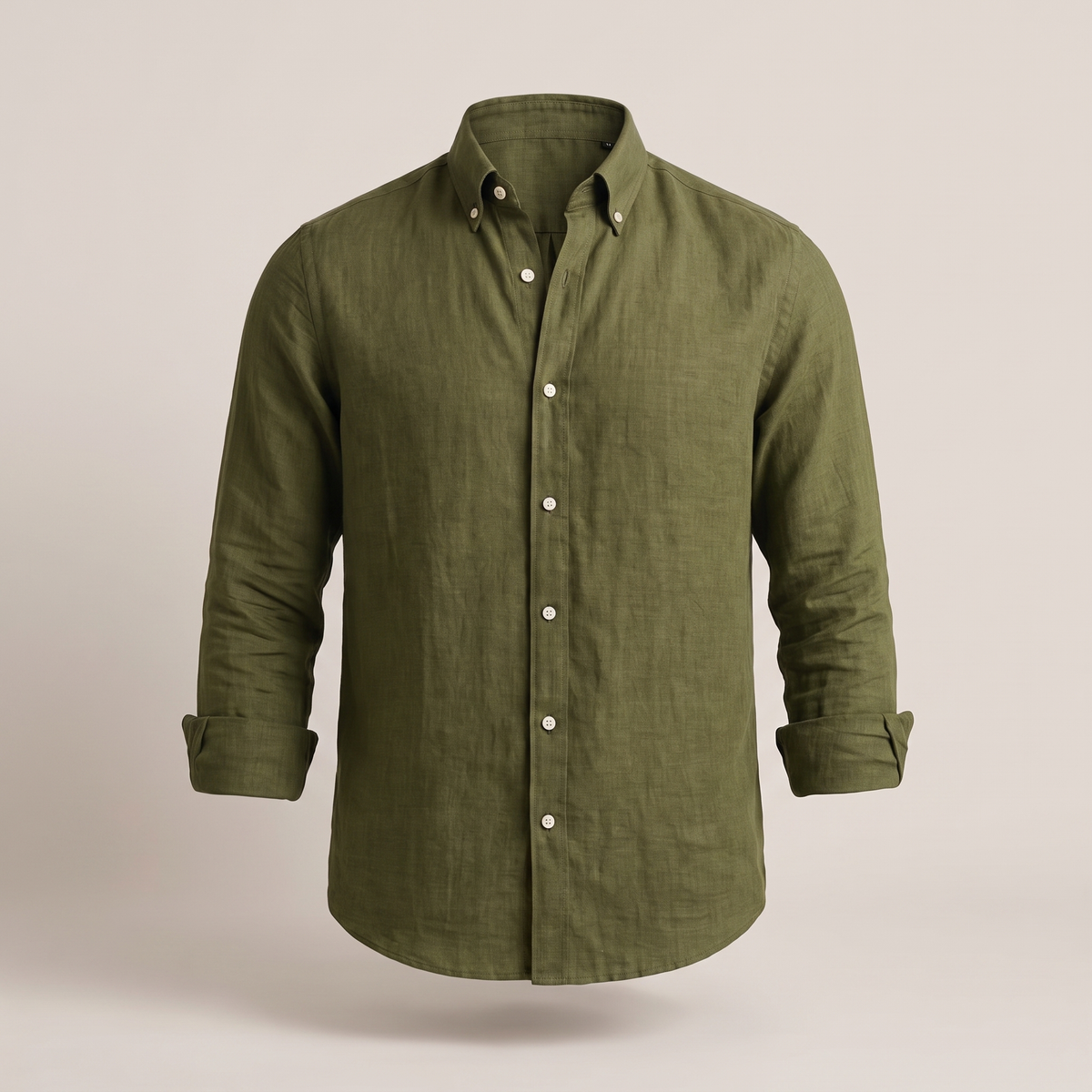 Leo Soft-Touch Linen Shirt - Olive