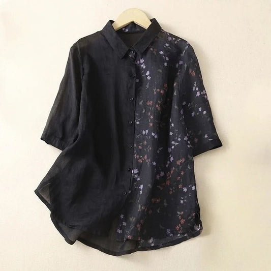 Lia Linen Shirt - Black