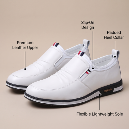 Liam Leather-Look Slip-On Sneakers