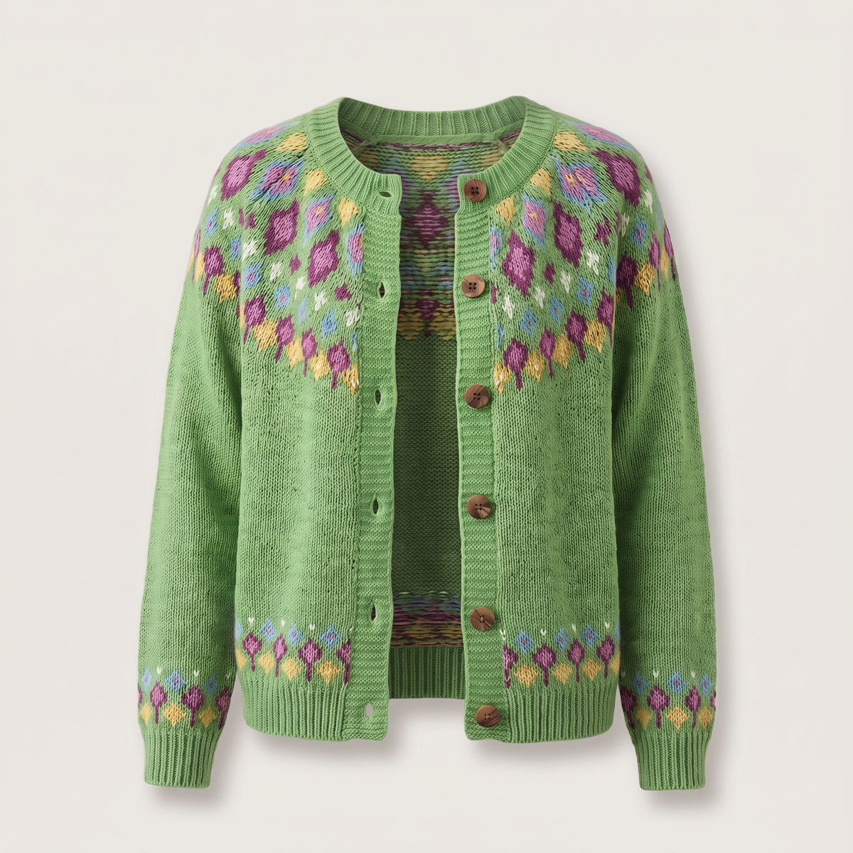 Lilia Casual Knit Layer - Army Green