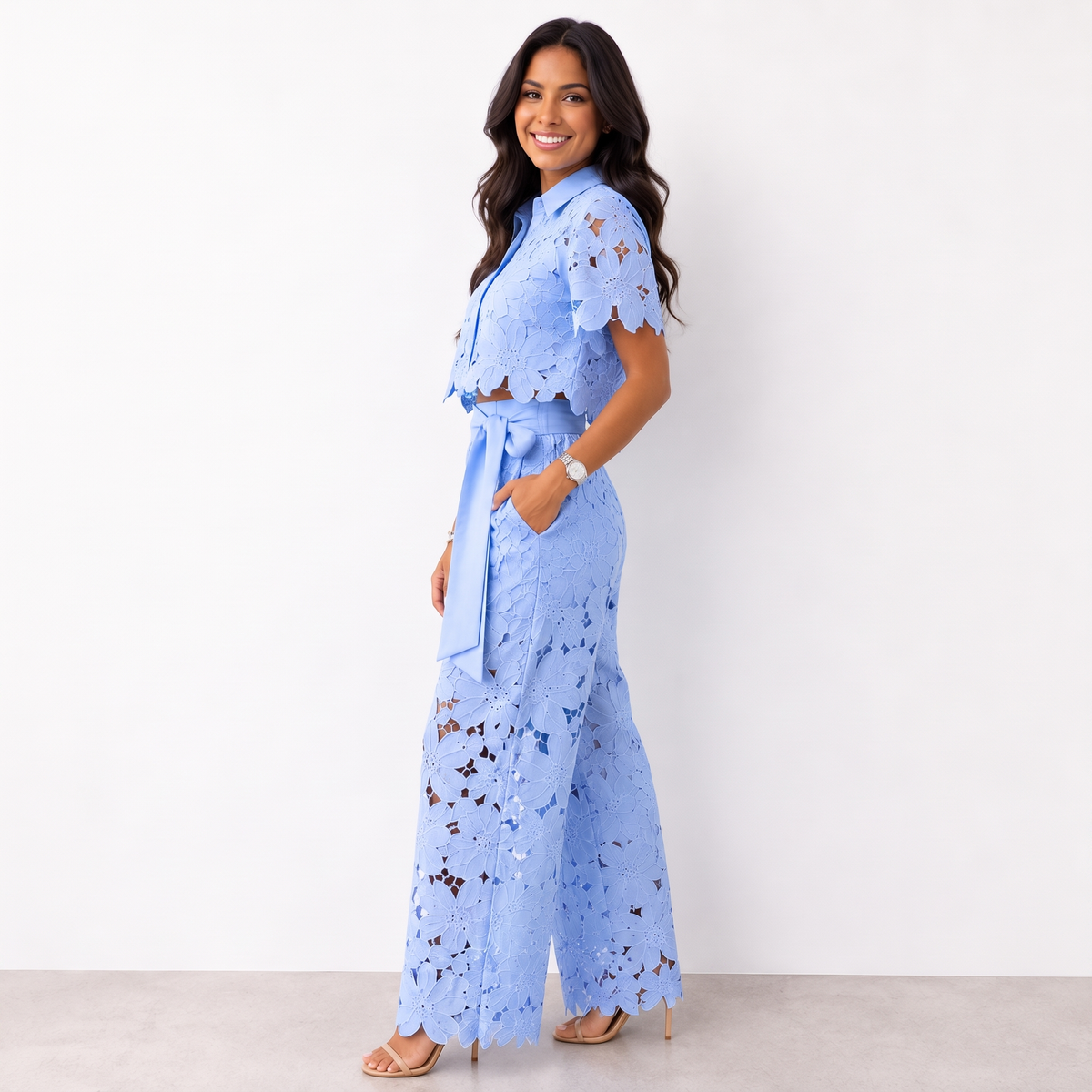 Lilleshall Breezy Co-Ord Set - Blue