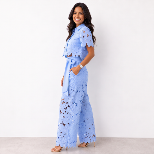 Lilleshall Breezy Co-Ord Set - Blue