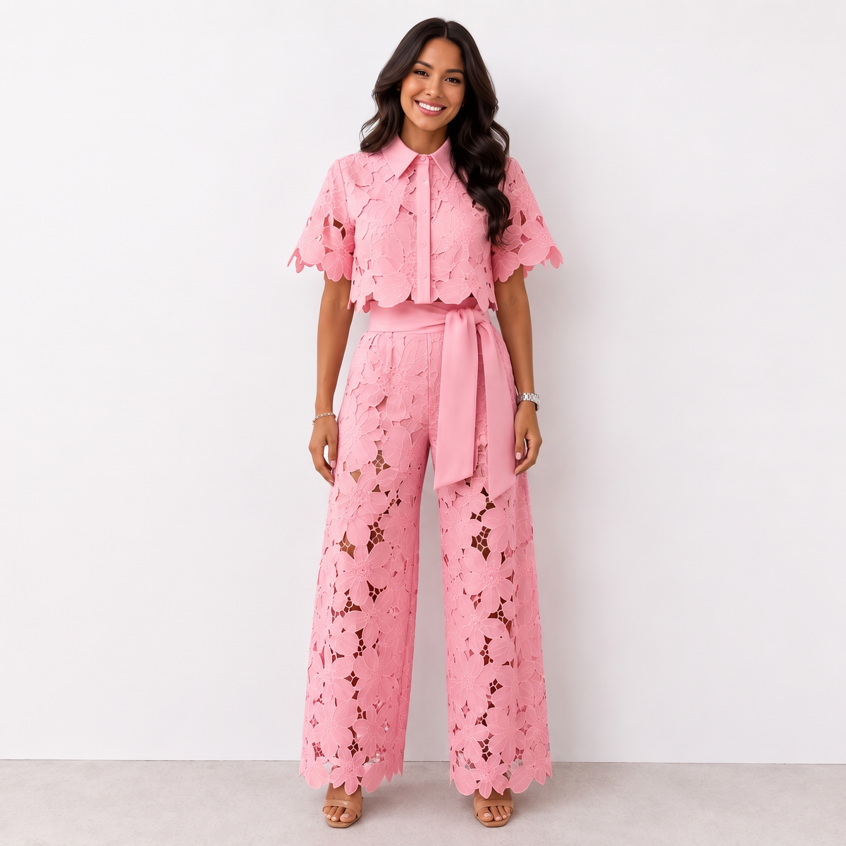 Lilleshall Breezy Co-Ord Set - Pink