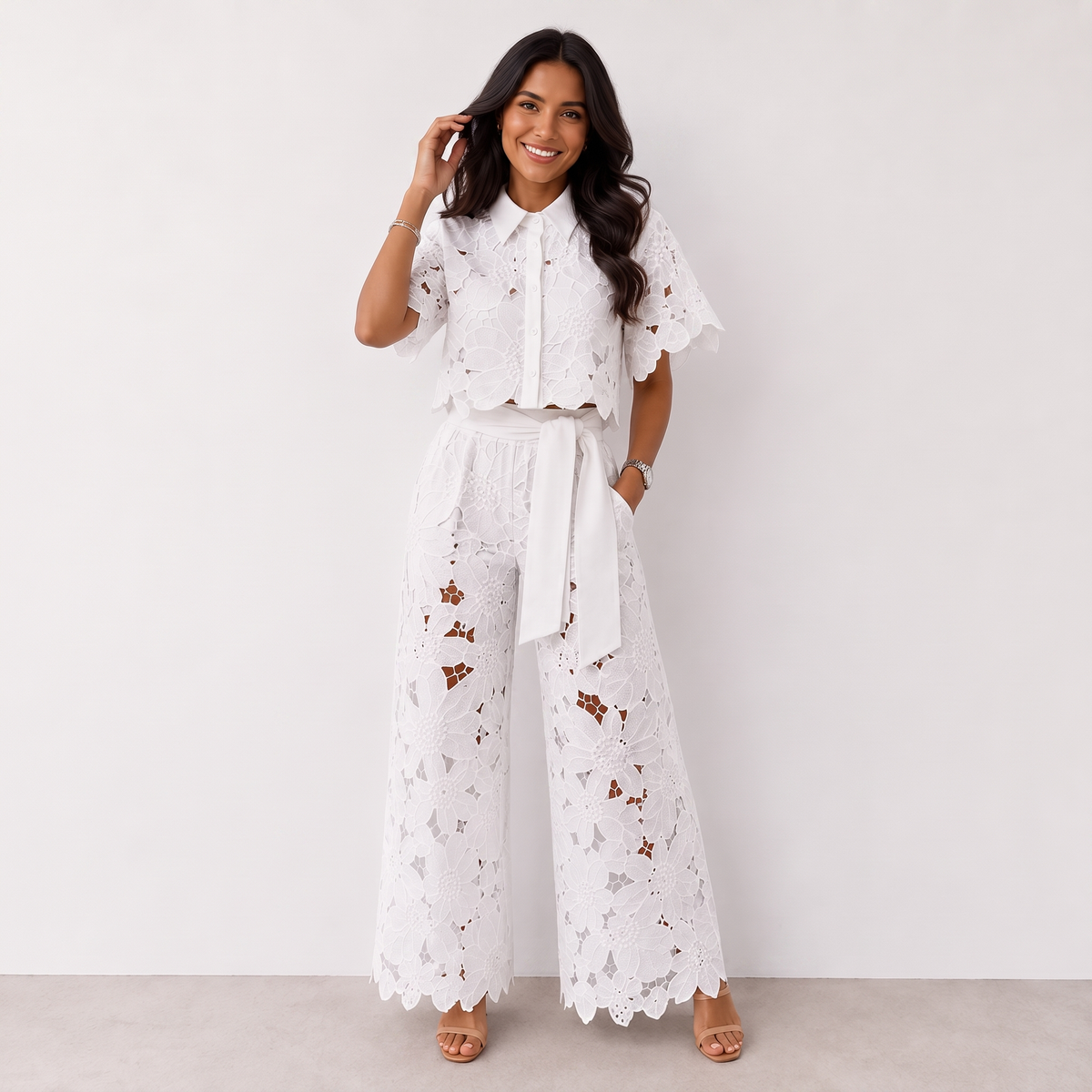 Lilleshall Breezy Co-Ord Set - White